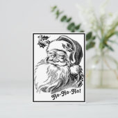 Vintage Kerstmis Zwarte witte kerstkerstkerstkerst Briefkaart (Staand voorkant)