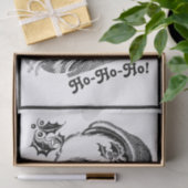 Vintage Kerstmis Zwarte witte kerstkerstkerstkerst Tissuepapier (Geschenk)