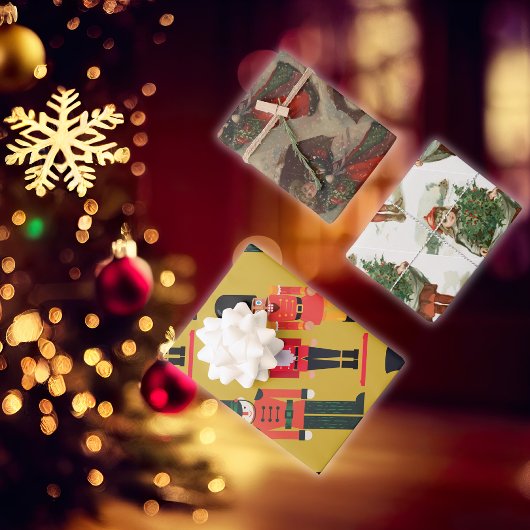 Vintage Kerstmisdecor | Inpakpapier Vel