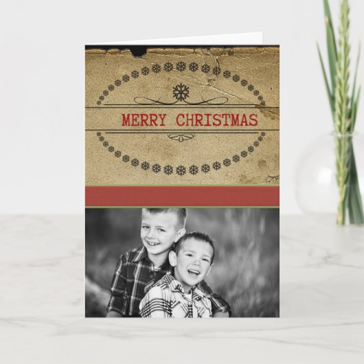 vintage Kerstmiskaart van fotokaarten Feestdagen Kaart (Voorkant)
