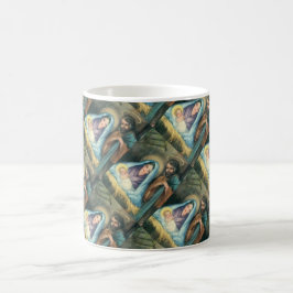 Vintage Kerstmisscène Mok