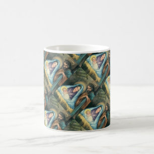 Vintage Kerstmisscène Mok