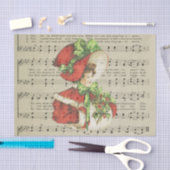 Vintage kerstMode — Muziekblad lospagina Tissuepapier (Craft)