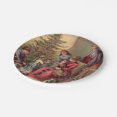 Vintage Kerstmorgen Papieren Bordje (Gekanteld)