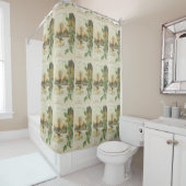 Vintage Kerstmorgen winteromgeving Douchegordijn (In situ)