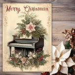 Vintage Kerstmuziek Grote Piano Groen Feestdagen Kaart<br><div class="desc">De "Vintage Christmas Music Grand Piano Greenery Holiday Kaart" is een tijdloze en elegante manier om feestvreugde te verspreiden. Deze kaart heeft een charmant ontwerp van vintage kerstdecor, compleet met een grote piano omgeven door feestelijk groen. Met zijn klassieke aantrekkingskracht en muzikale thema, roept deze kaart de magie van Kerstmis...</div>
