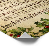 Vintage kerstmuziek — Ontkoppeling afdrukken Poster (Hoek)