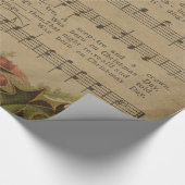 Vintage-kerstmuziekblad Sheet Holiday Cadeaupapier (Hoek)
