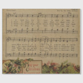 Vintage-kerstmuziekblad Sheet Holiday Cadeaupapier (Vlak)