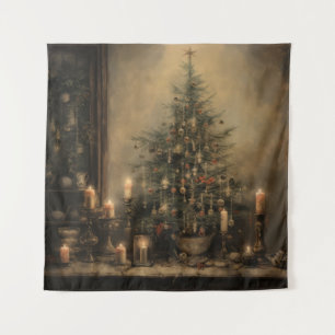 Vintage Kerstnacht Tapestry Wandkleed
