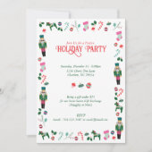 Vintage kerstnotenkraker vakantiefeest kaart (Voorkant)