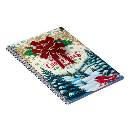 Vintage-kerstNotitieboek Notitieboek (Rechterzijde)