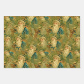 Vintage kerstontwerp inpakpapier vel (Voorkant 3)