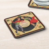 Vintage kerstontwerp met 6 pc's Onderzetter (Linkerzijde)