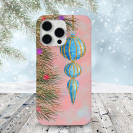 Vintage-kerstOrnament met een keh-effect Case-Mate iPhone Case