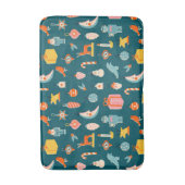 Vintage kerstOrnamenten Patroon Badmat (Voorkant Verticaal)