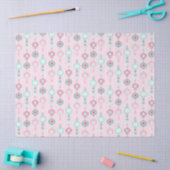 Vintage kerstOrnamenten  roze feestdag Tissuepapier (Craft)