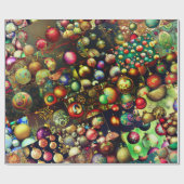 Vintage kerstOrnamenten Sampler Cadeaupapier (Vlak)