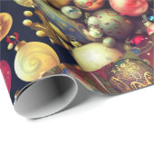 Vintage kerstOrnamenten Sampler Cadeaupapier (Rol Hoek)