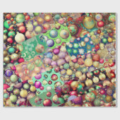 Vintage kerstOrnamenten Sampler Cadeaupapier (Vlak)