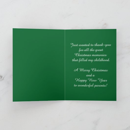 Vintage kerstouders feestdagen kaart (Binnen)