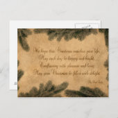 Vintage kerstpapier - Briefkaart (Voorkant / Achterkant)