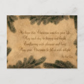 Vintage kerstpapier - Briefkaart (Voorkant)