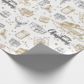 Vintage kerstpapier cadeaupapier (Hoek)