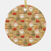 Vintage kerstpapier keramisch ornament (Voorkant)