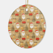 Vintage kerstpapier keramisch ornament (Links)