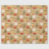 Vintage kerstpapier, omslagpapier cadeaupapier (Vlak)