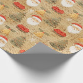 Vintage kerstpapier, omslagpapier cadeaupapier (Hoek)