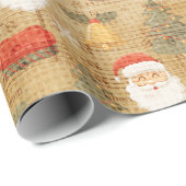 Vintage kerstpapier, omslagpapier cadeaupapier (Rol Hoek)