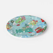 Vintage kerstpapieren borden papieren bordje (Gekanteld)