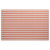 Vintage-kerstpatronen met rode mint-Snowflakes Stof (Yard (91,4 cm))
