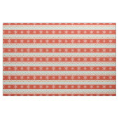 Vintage-kerstpatronen met rode mint-Snowflakes Stof (Fat Quarter)