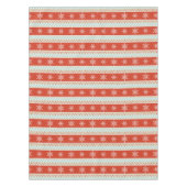 Vintage-kerstpatronen met rode mint-Snowflakes Tafelkleed (Voorkant)