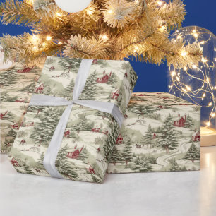Vintage-kerstpatroon Cadeaupapier