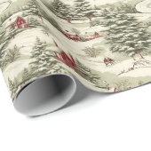 Vintage-kerstpatroon Cadeaupapier (Rol Hoek)