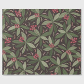 Vintage-kerstpatroon Cadeaupapier (Vlak)