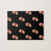 Vintage-kerstpatroon, Jolly Santa Claus Legpuzzel (Horizontaal)