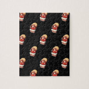 Vintage-kerstpatroon, Jolly Santa Claus Legpuzzel