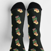 Vintage-kerstpatroon, kaarsen-feestdag sokken (Top)