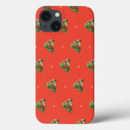 Vintage kerstpatroon met Holly Berry-Planten Case-Mate iPhone Case
