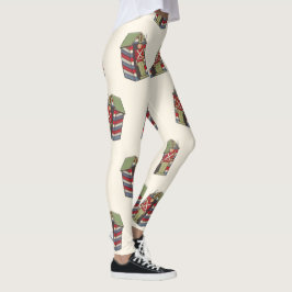 Vintage kerstpatroon, Nutcracker Speelgoed Soldier Leggings