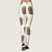 Vintage kerstpatroon, Nutcracker Speelgoed Soldier Leggings (Achterkant)