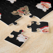 Vintage-kerstpatroon, Santa Claus Legpuzzel (Zijkant)