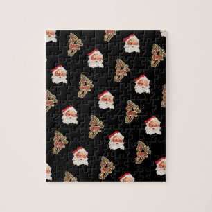 Vintage-kerstpatroon, Santa Claus Legpuzzel