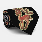 Vintage-kerstpatroon, Santa Claus Stropdas (Opgerold)