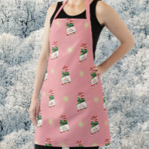 Vintage-kerstpatroon, snoeprietjes met roze